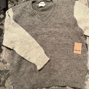 Rudy Jude 100% cotton two-tone boyfriend sweater